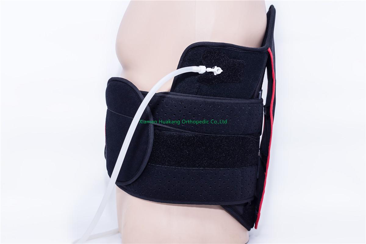 inflate and deflate spine back strap supports