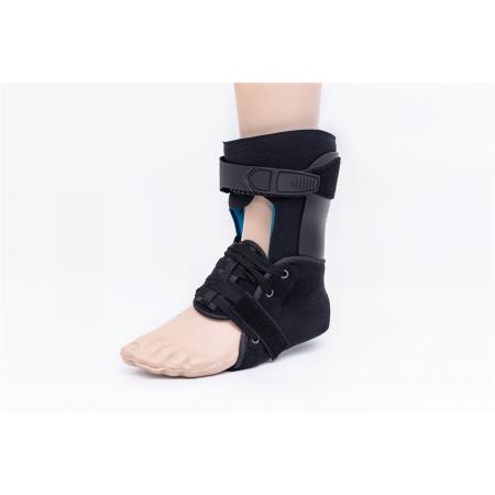 Hinged leg ankle boot stabilizers and immobilizers